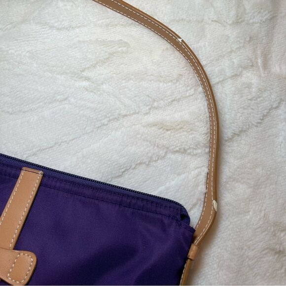 Etienne Aigner Purple and Tan Shoulder Bag - Picture 4 of 9